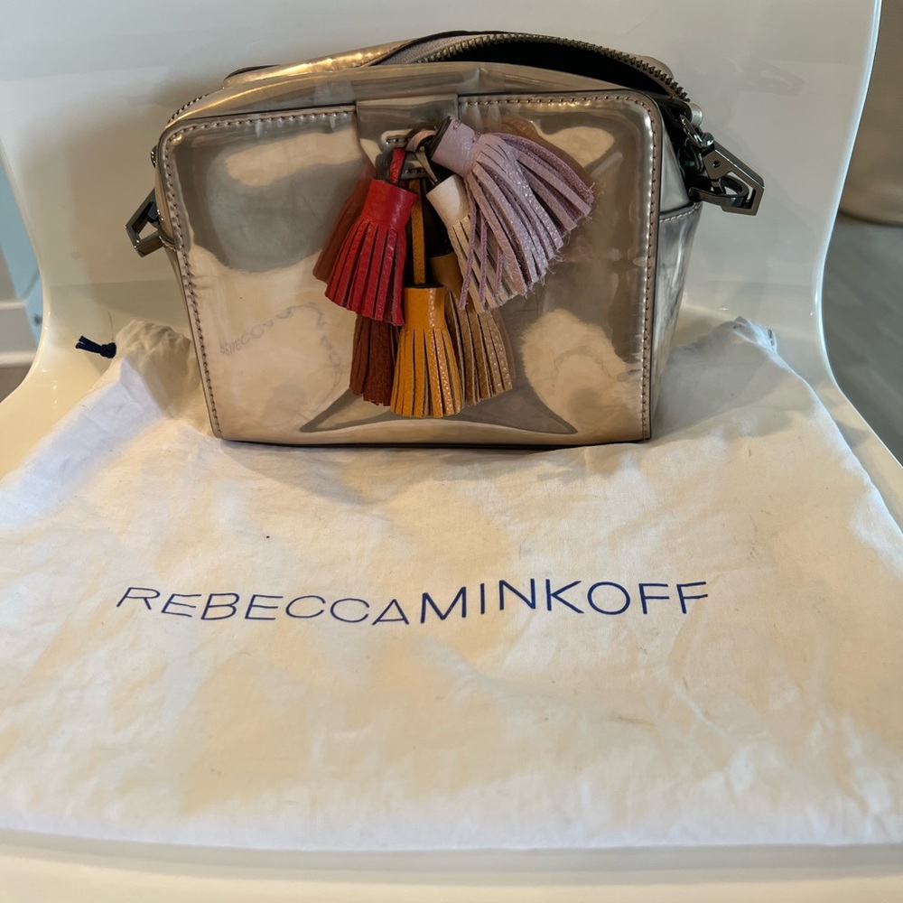 Rose Gold Tassle Fringe Rebecca Minkoff Crossbody - Picture 2 of 4